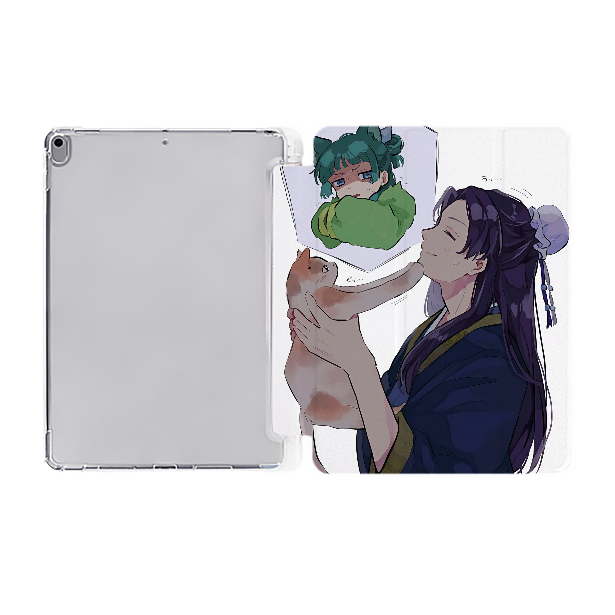（画像用） 薬屋のひとりごと The Apothecary Diaries IPad ケース ペン収納付き 三つ折りスタンド PUレザー×シリコン 対応機種9.5/10.5/10.9インチ